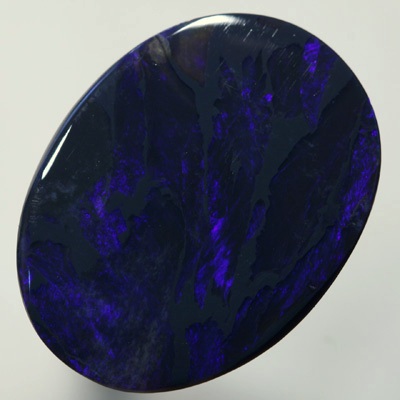 SOLID BLACK OPAL Large blue on black SEE VIDEO